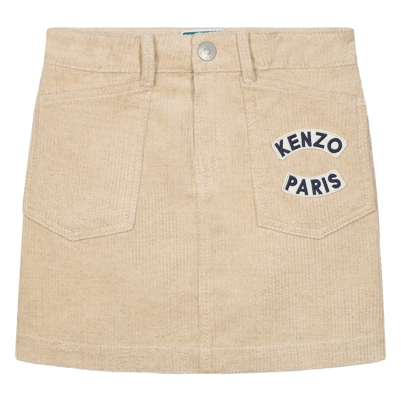 Embroidered Straight Skirt KENZO KIDS 
                    GIRL