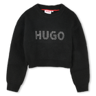 Camisola cropped com log&oacute;tipo HUGO 
                    GIRL