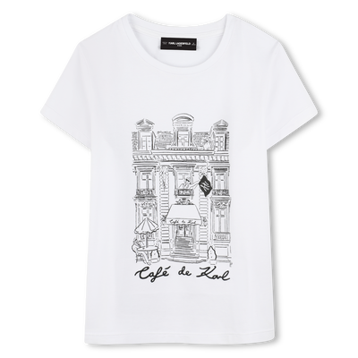 T-shirt com estampa KARL LAGERFELD KIDS GIRL
