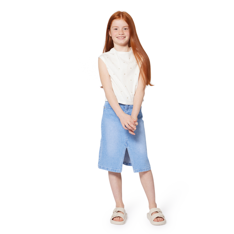 T-shirt de cerim&oacute;nia algod&atilde;o MICHAEL KORS 
                        GIRL