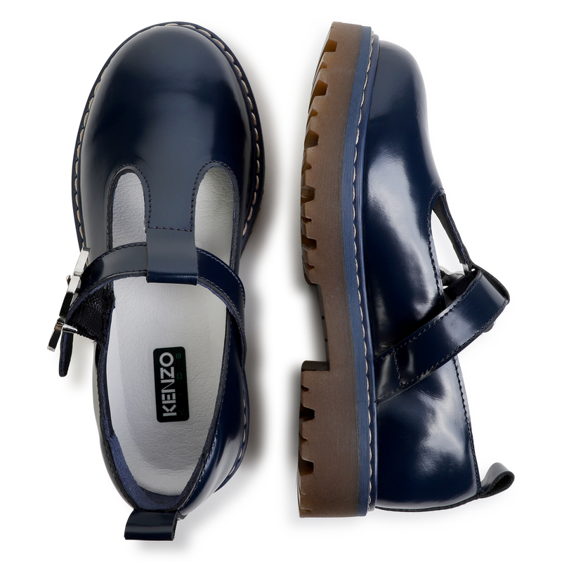 Sabrinas de pele com fivela KENZO KIDS 
                        GIRL