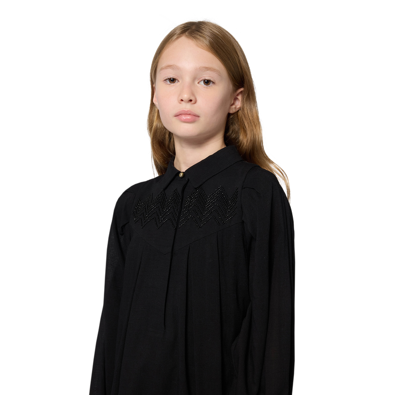 Vestido estampado bordado LANVIN 
                    GIRL