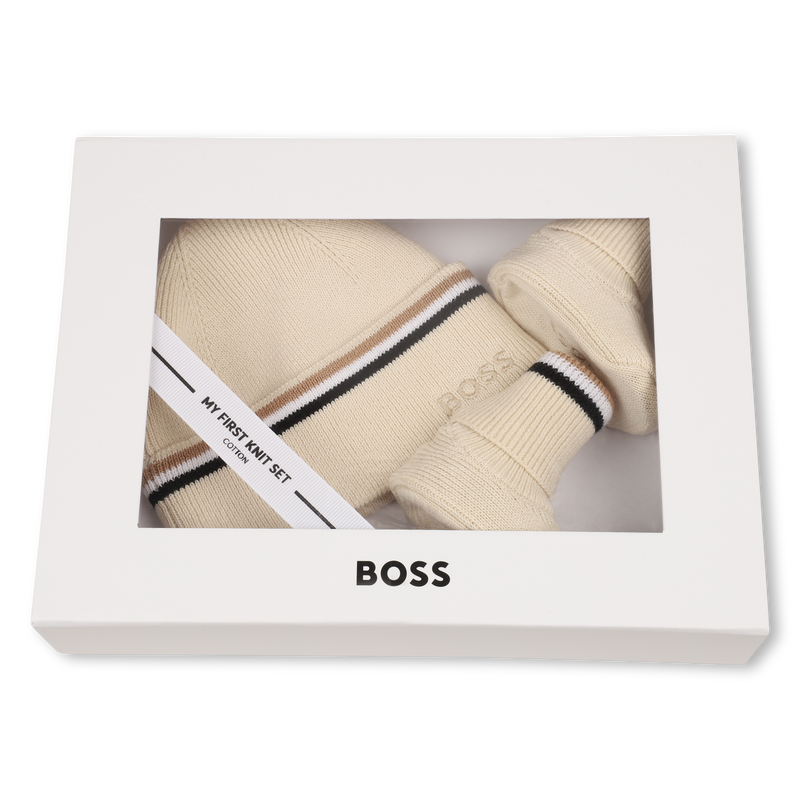 Conjunto de touca e pantufas BOSS 
                        UNISSEXO