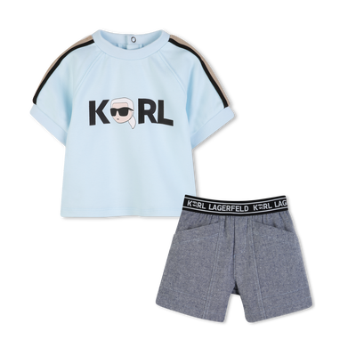 CONJUNTO DE T-SHIRTS E CAL&Ccedil;&Otilde;ES KARL LAGERFELD KIDS BOY