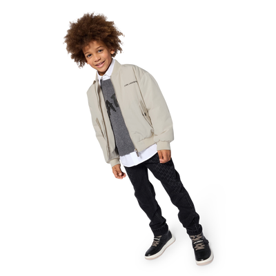 Jaqueta bomber de tecido KARL LAGERFELD KIDS BOY