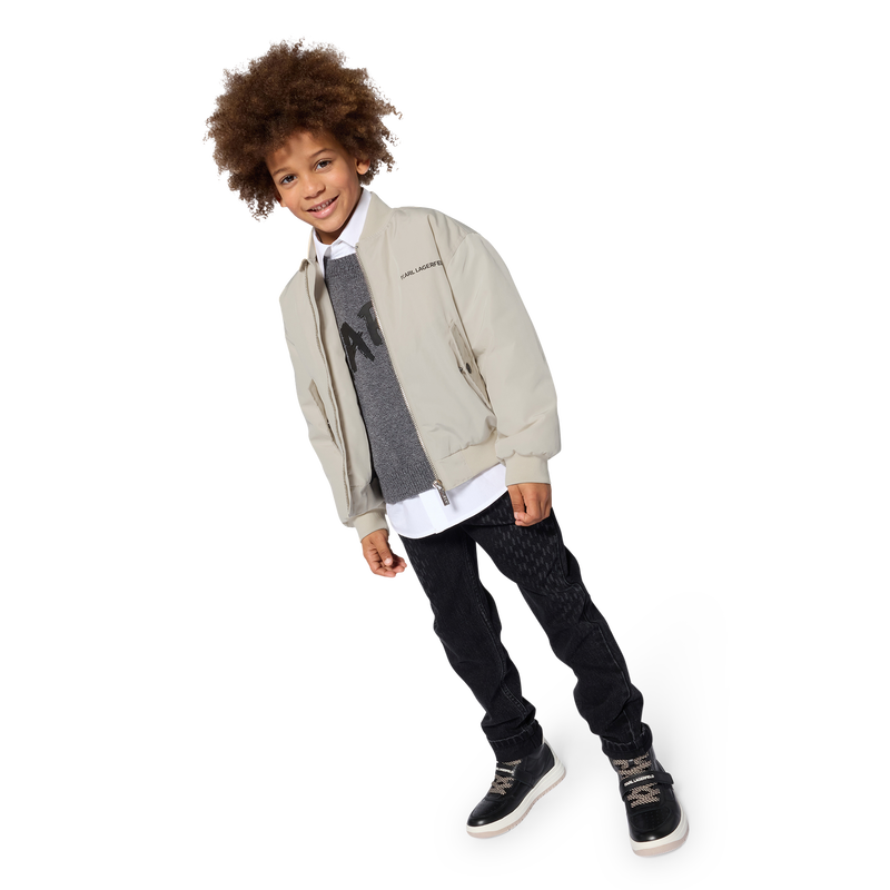 Jaqueta bomber de tecido KARL LAGERFELD KIDS 
                        BOY
