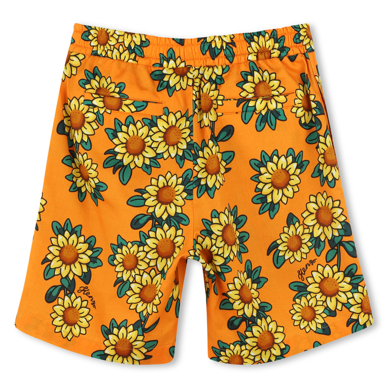 Bermudas em cetim de algod&atilde;o KENZO KIDS 
                        MENINO