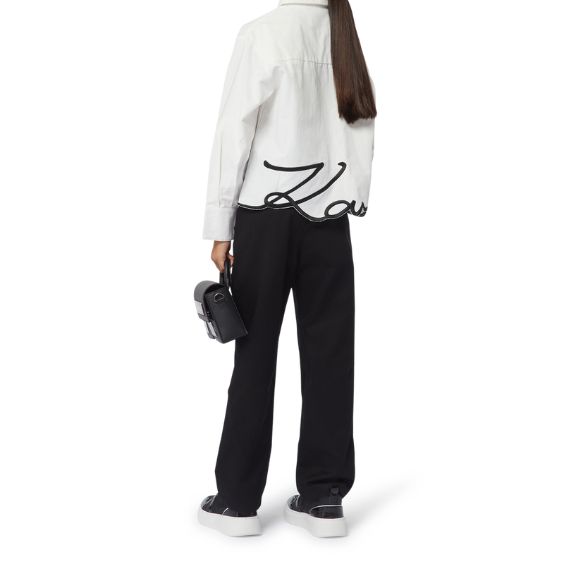 Sapatilhas cano alto em pele KARL LAGERFELD KIDS 
                        GIRL