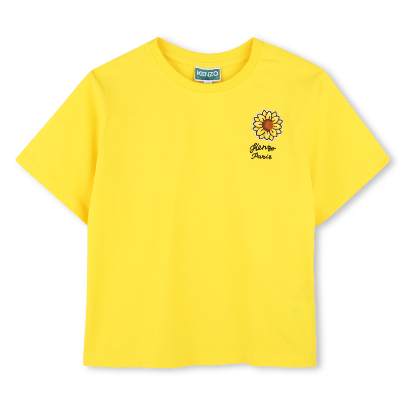 T-shirt com emblema e bordado KENZO KIDS 
                        GIRL