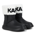 Botins em pele com revirado KARL LAGERFELD KIDS 
                    GIRL