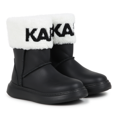 Botins em pele com revirado KARL LAGERFELD KIDS GIRL
