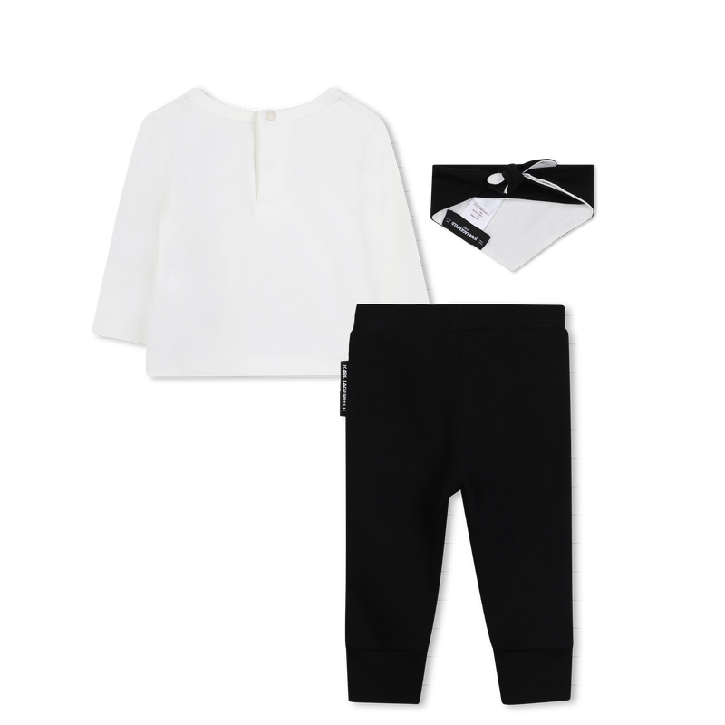 Conjunto de camiseta, cueca samba-canção e cacheco KARL LAGERFELD KIDS 
                    BOY