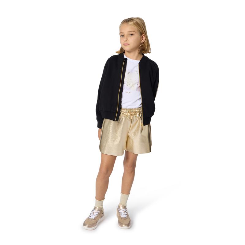 Shorts falsos dourados BOSS 
                    GIRL