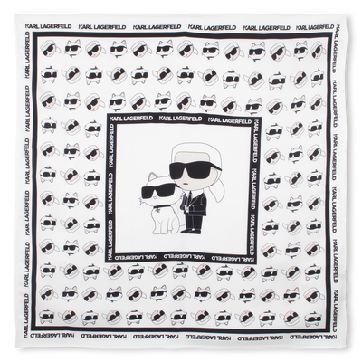 Len&ccedil;o quadrado estampado KARL LAGERFELD KIDS GIRL