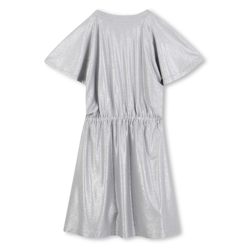 Vestido de jersey prateado com lantejoulas DKNY 
                    GIRL
