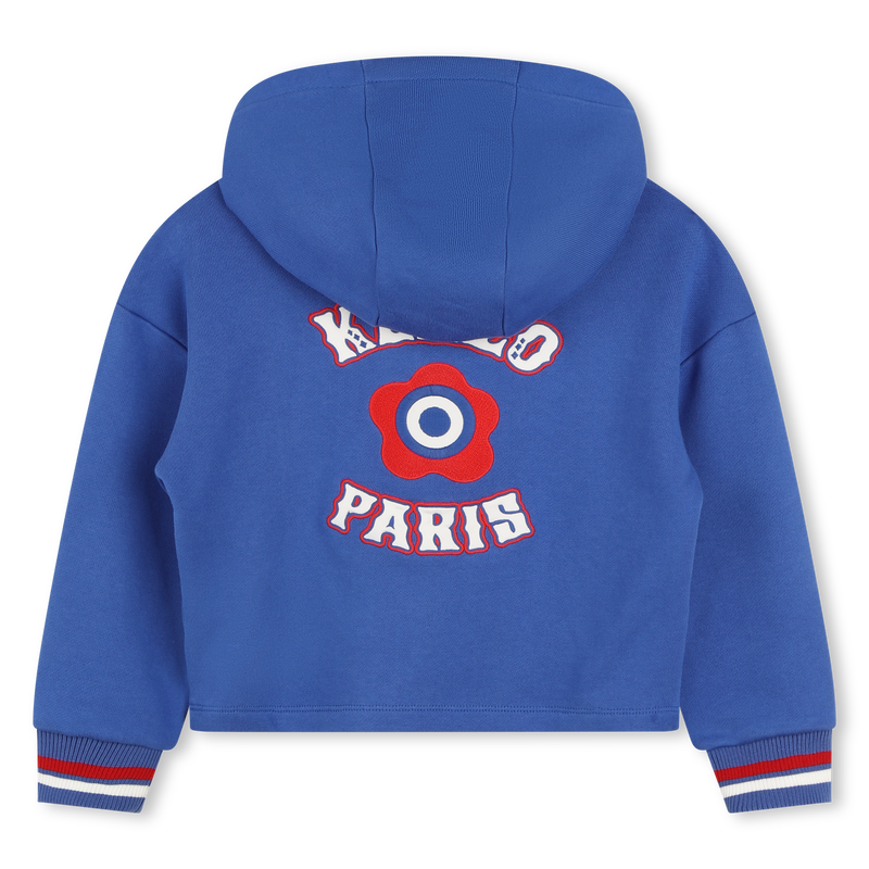 Sweatshirt bordada com capuz KENZO KIDS 
                        GIRL