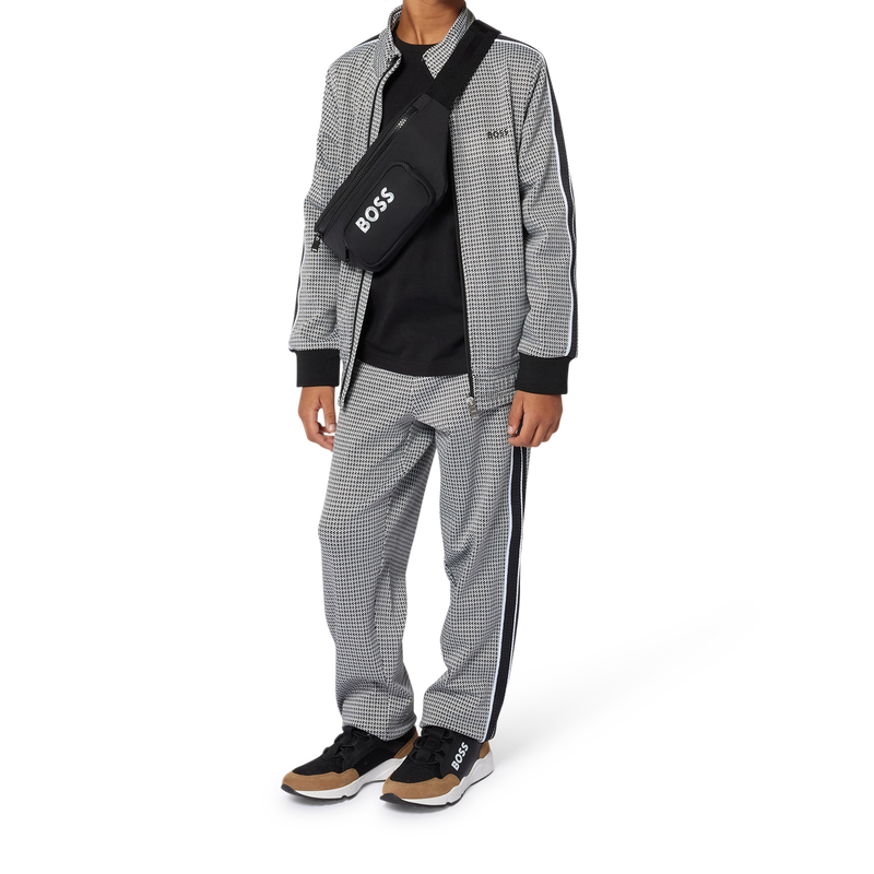 Cardig&atilde; estampado com fecho BOSS 
                        BOY