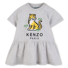 Vestido com abertura de pino de imprensa KENZO KIDS 
                    GIRL