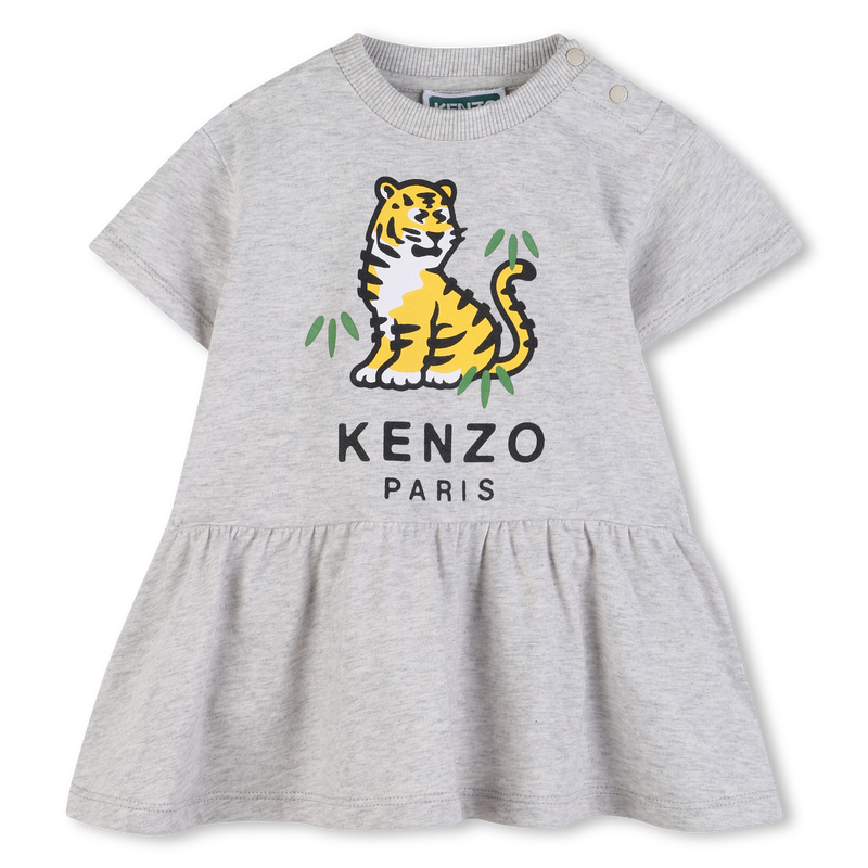 VESTIDO COM ABERTURA DE PINO DE IMPRENSA KENZO KIDS 
                        GIRL