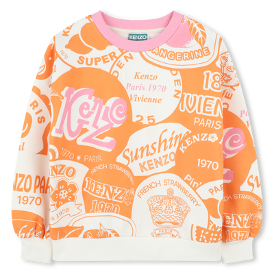 Sweatshirt em molet&atilde;o KENZO KIDS GIRL