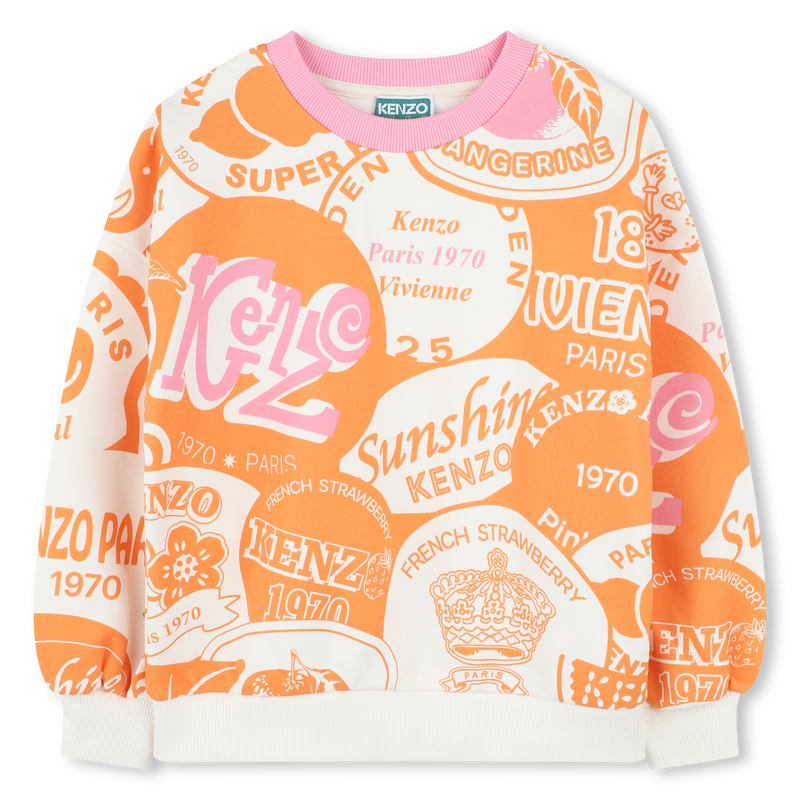 Sweatshirt em molet&atilde;o KENZO KIDS 
                        GIRL
