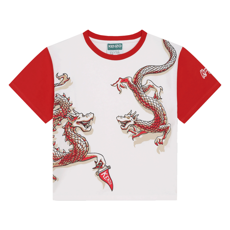 T-shirt estampada dragão KENZO KIDS 
                    UNISEX