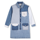 Vestido em denim KIDS AROUND 
                    GIRL