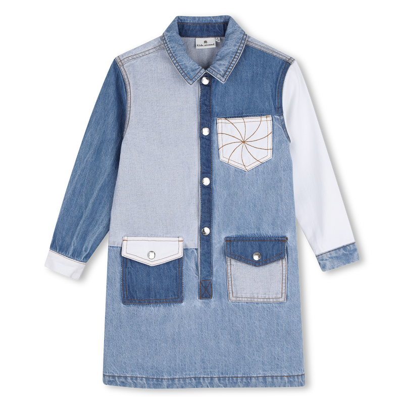 Vestido em denim KIDS AROUND 
                        GIRL