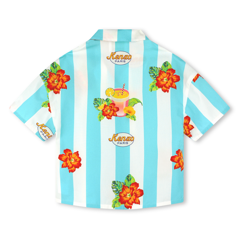 Camisa estampada em algodão KENZO KIDS 
                    GIRL