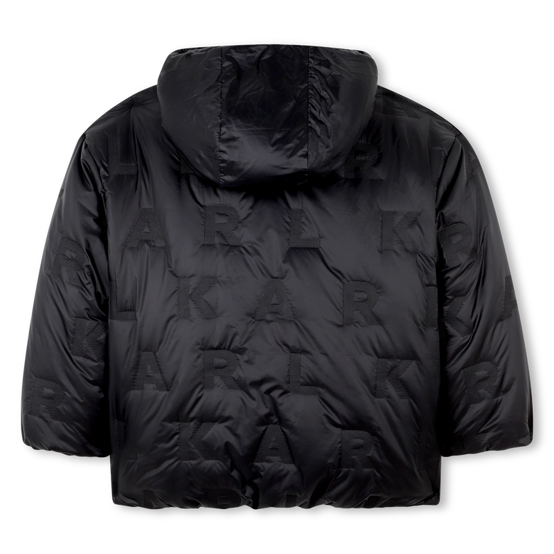 Jaqueta de poliéster com capuz KARL LAGERFELD KIDS 
                    BOY