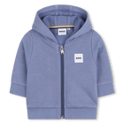 Camisola de jogging com fecho zip, AZUL LAVANDA, hi-res