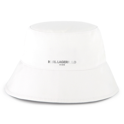 Bob de algod&atilde;o bordado KARL LAGERFELD KIDS GIRL