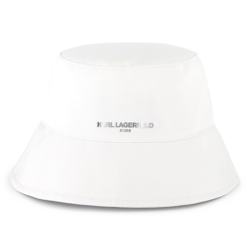 Bob de algod&atilde;o bordado KARL LAGERFELD KIDS 
                        GIRL