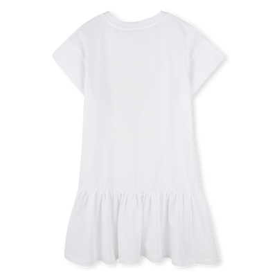 Vestido estampado com folho KENZO KIDS GIRL