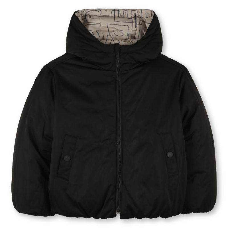 Jaqueta reversível com capuz KARL LAGERFELD KIDS 
                    BOY