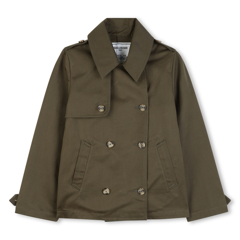 TRENCH COAT CURTO DE PEITO DUPLO ZADIG & VOLTAIRE 
                        GIRL