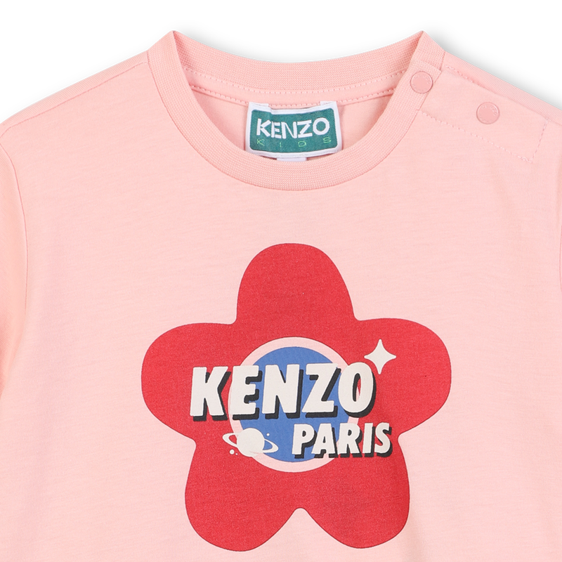 Vestido de manga curta KENZO KIDS 
                    GIRL