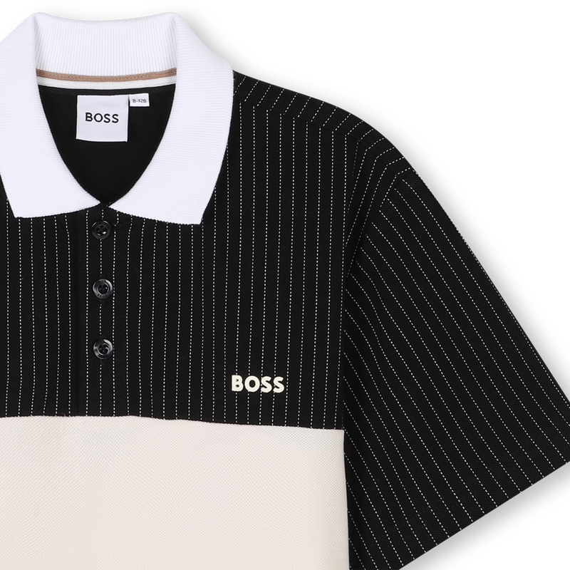 Polo recortes contrastantes BOSS 
                        BOY