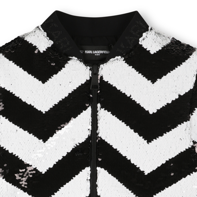 Vestido com abertura com zíper KARL LAGERFELD KIDS 
                    GIRL