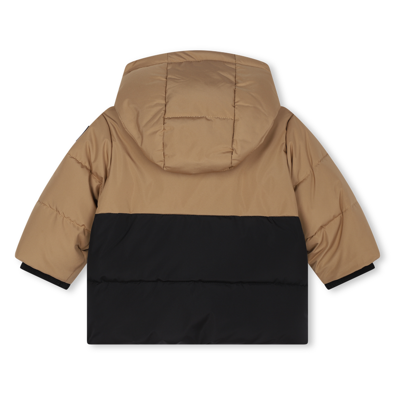 Blus&atilde;o penas bicolor com capuz BOSS 
                        BOY