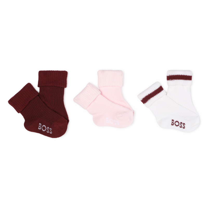 Lote de 3 pares de meias BOSS 
                    GIRL