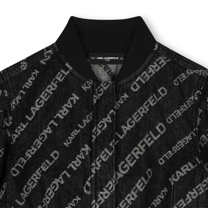 Jaqueta em ganga manga bal&atilde;o KARL LAGERFELD KIDS 
                        GIRL