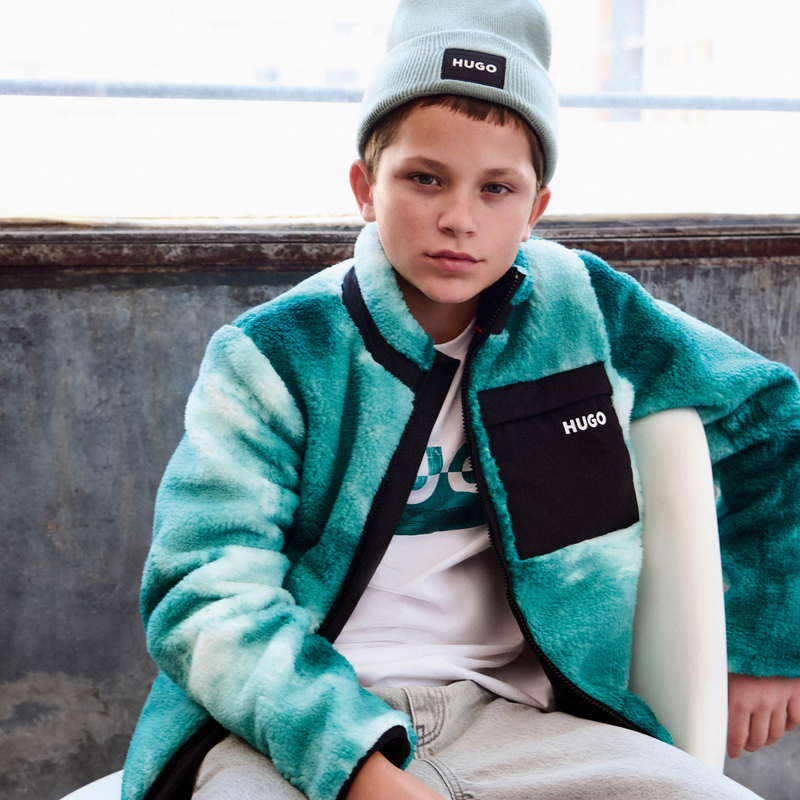 Cardigan em tecido felpudo HUGO 
                        BOY