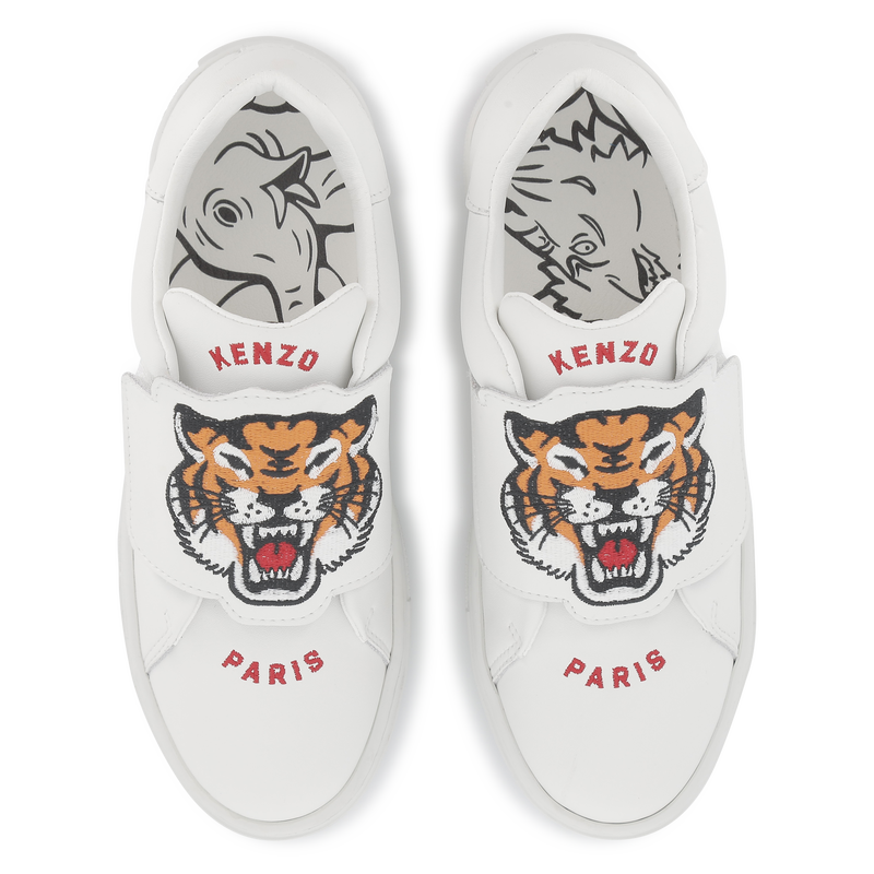 Sapatilhas de pele com velcro KENZO KIDS 
                    UNISEX
