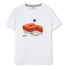 T-shirt manga curta em algod&atilde;o, BRANCO, hi-res