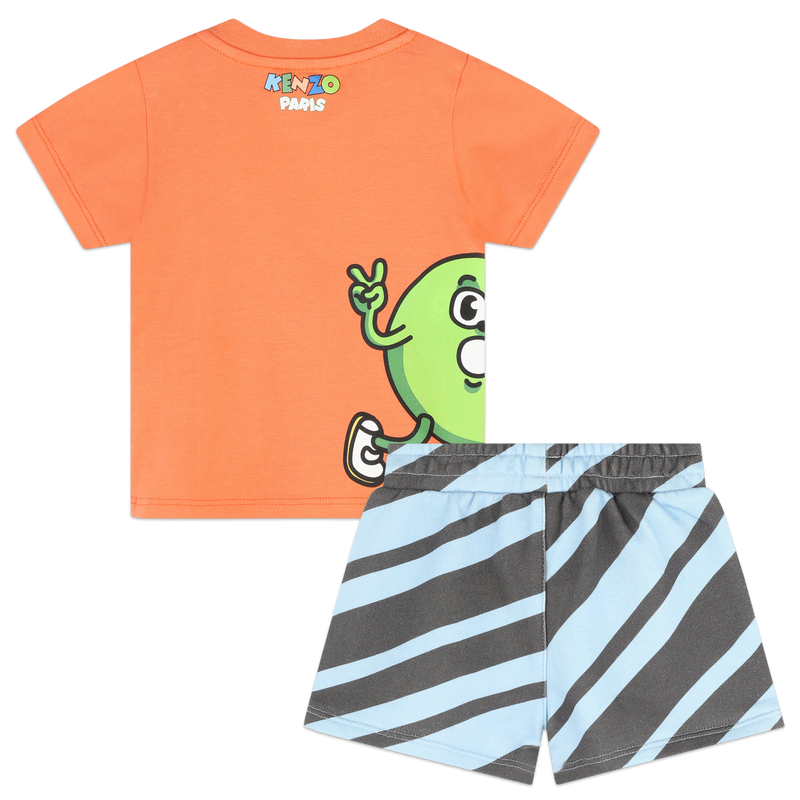 T-shirt e calções em algodão KENZO KIDS 
                    BOY