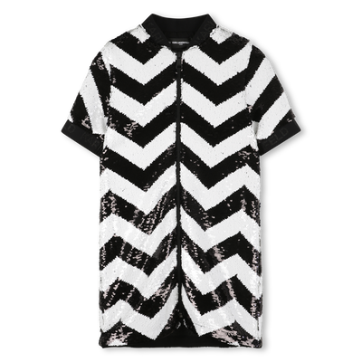 Vestido com abertura com zíper KARL LAGERFELD KIDS GIRL
