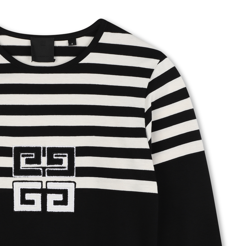 T-shirt de algodão às riscas GIVENCHY 
                    GIRL