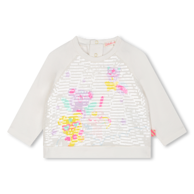 T-shirt de algod&atilde;o lantejoulas BILLIEBLUSH GIRL