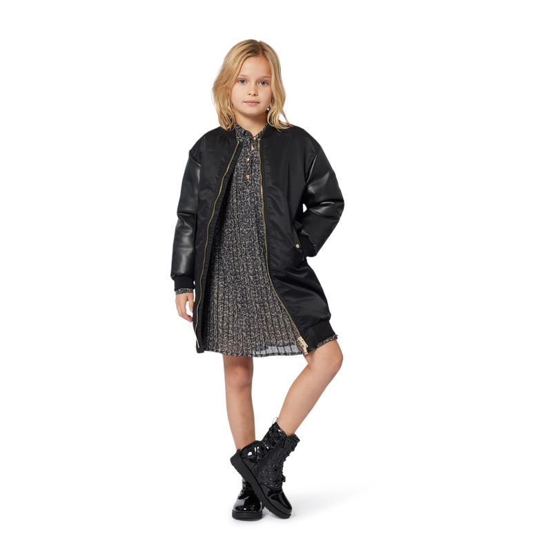 Vestido plissado de manga comprida MICHAEL KORS 
                    GIRL